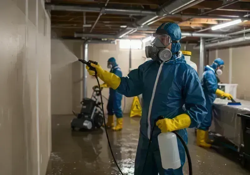 Basement Sanitization and Antimicrobial Treatment process in Wayne, IL